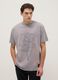 Grey pure cotton regular fit T-shirt with Dragon Ball print_0