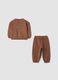 Brown organic cotton-blend Winnie the Pooh jogging set_1