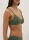 Top de bikini triangular verde con relleno removible_3