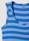 Blaues gestreiftes Tanktop aus elastischer Viskose_5