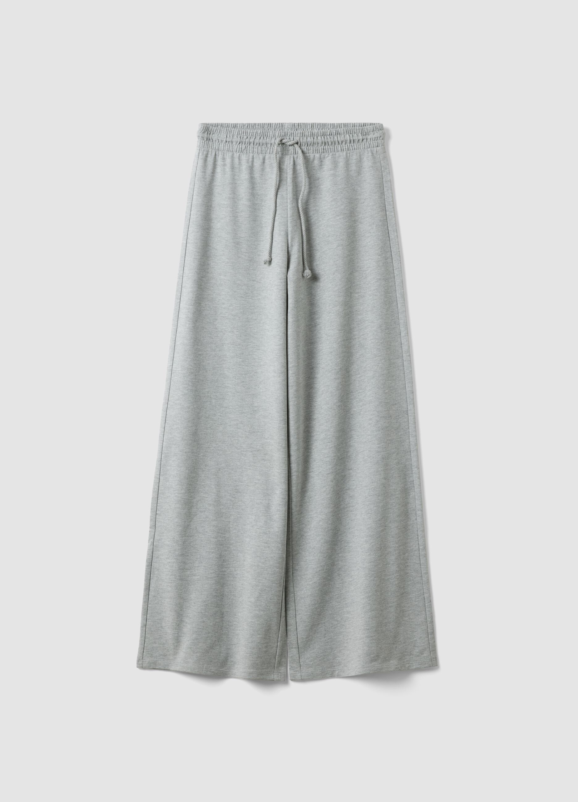 Pantaloni jogger grigi baggy fit in puro cotone