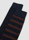 3er-Pack lange blaue Socken aus elastischer Bio-Baumwolle_1