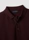 Brown stretch polo-collar sweatshirt, relaxed fit_5