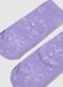 Meias para meninas regular fit em mistura de algod&atilde;o roxo com desenho Frozen_1