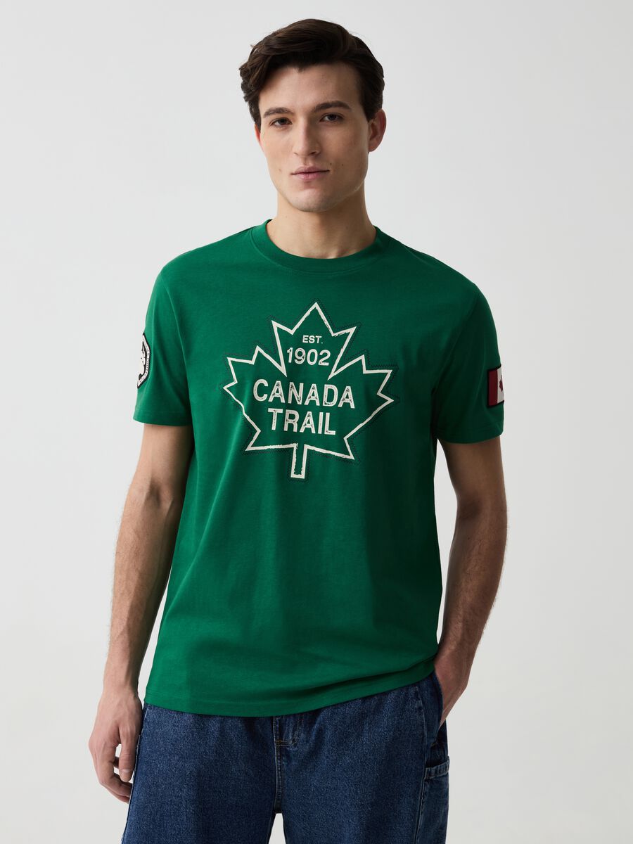 T-shirt con cuciture a contrasto Canada Trail_0