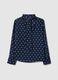 Blue Polka Dot Crepe Blouse_4