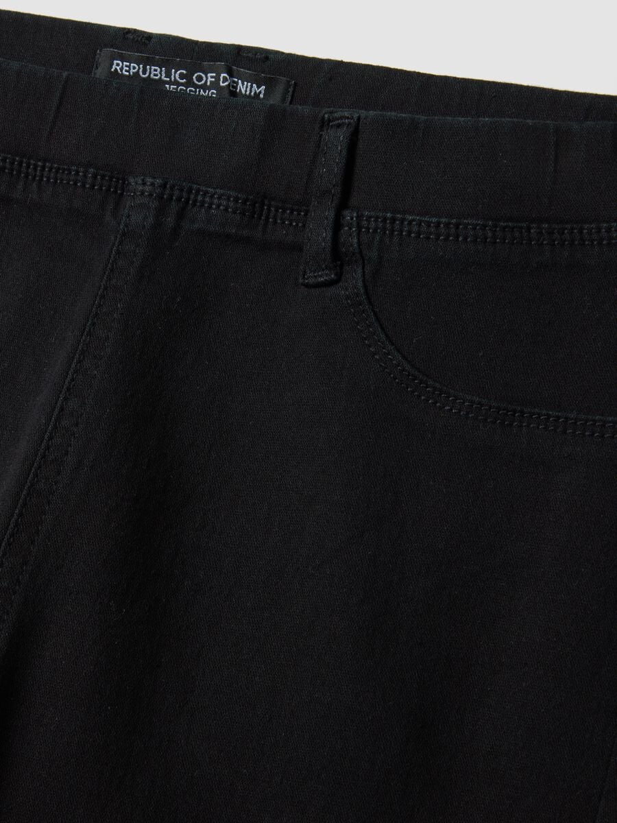 Schwarz Stretch-Denim-Mischgewebe Skinny-Fit Jeans_5