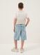 Boys' light blue baggy denim shorts in cotton blend, regular fit_1