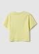 Girl's Yellow Pure Cotton Regular Fit T-shirt with Print_4