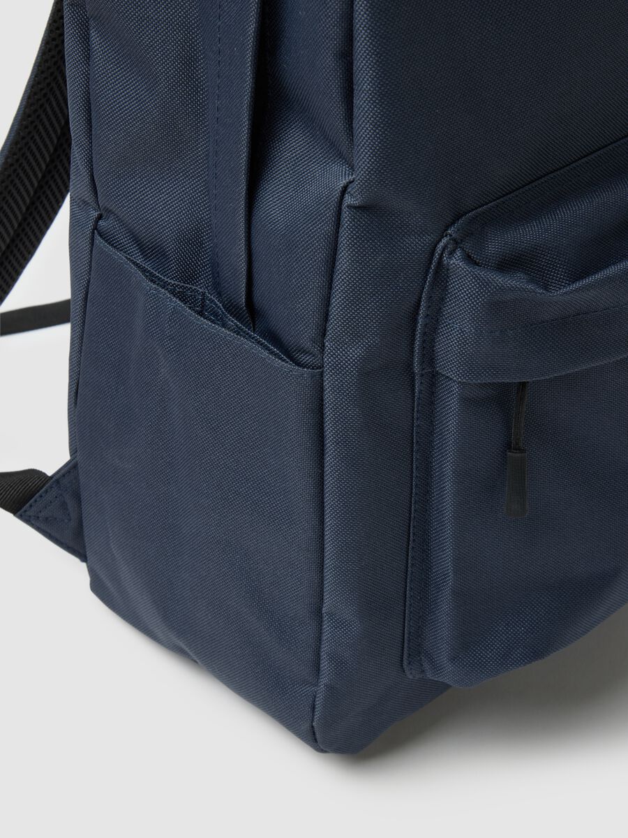 Blue Backpack with Extra Pockets_2