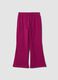 Girls&rsquo; purple flared cotton joggers_0
