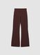 Braune Flare-Hose aus elastischer Baumwolle_1