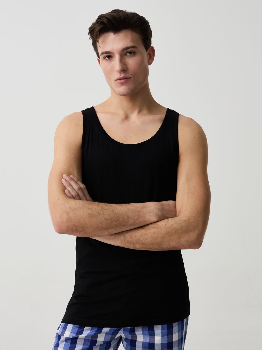 Two-pack racerback vests in Supima cotton_0
