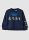 Navy blue cotton-blend crew-neck Mario Kart sweatshirt_0