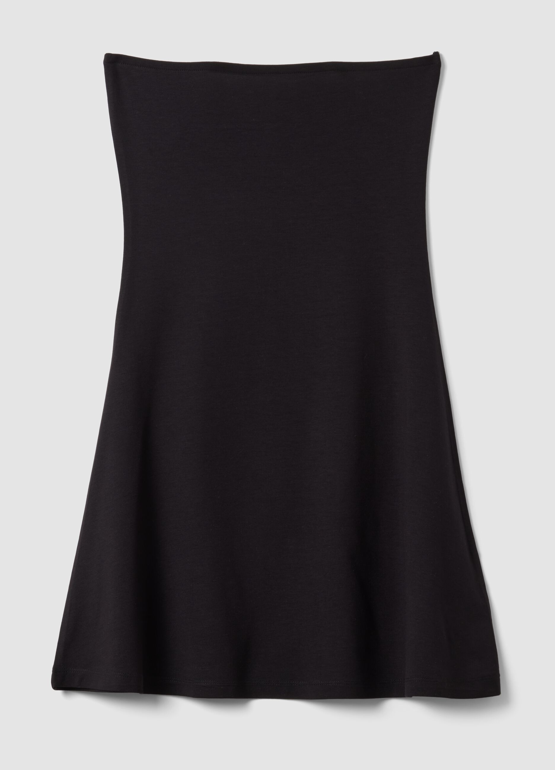 Black stretch viscose mini dress