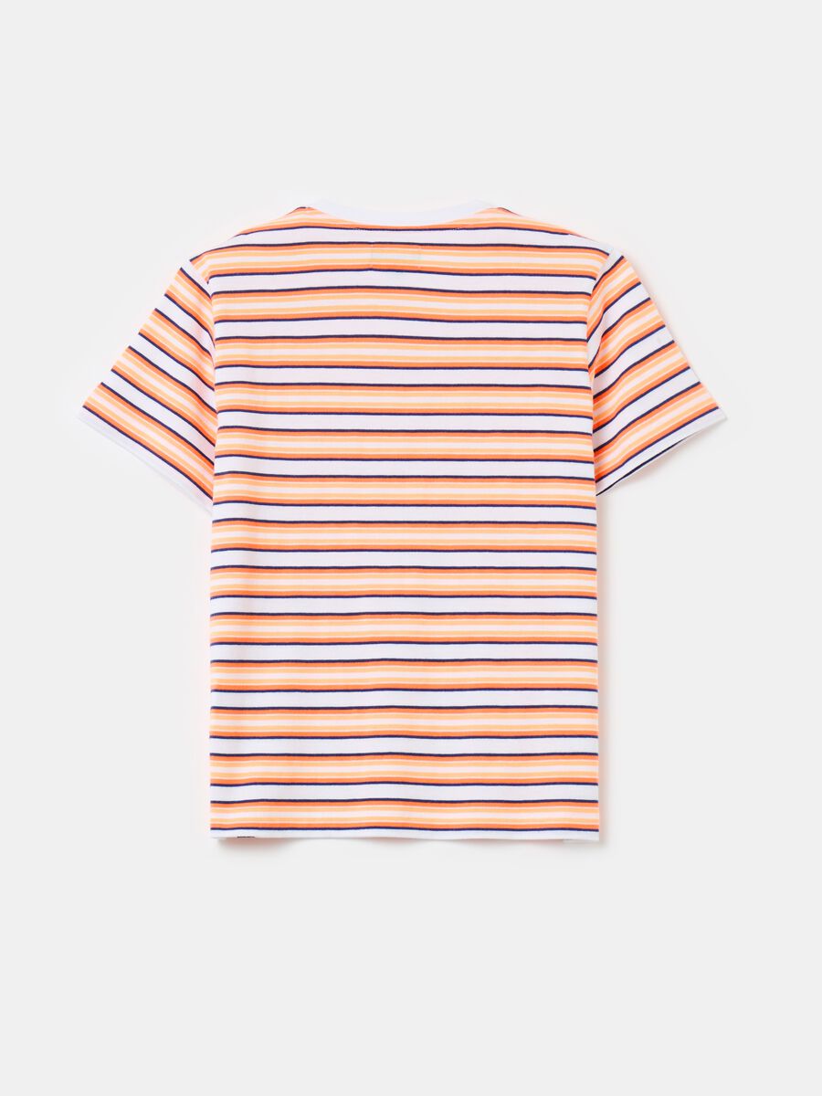 Cotton T-shirt with striped pattern_3