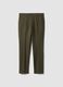 Green slim-fit stretch cotton twill chino trousers_5