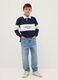 Blue pure cotton boys' jeans with regular fit_0