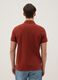 Red pure cotton short-sleeve regular fit polo shirt_2