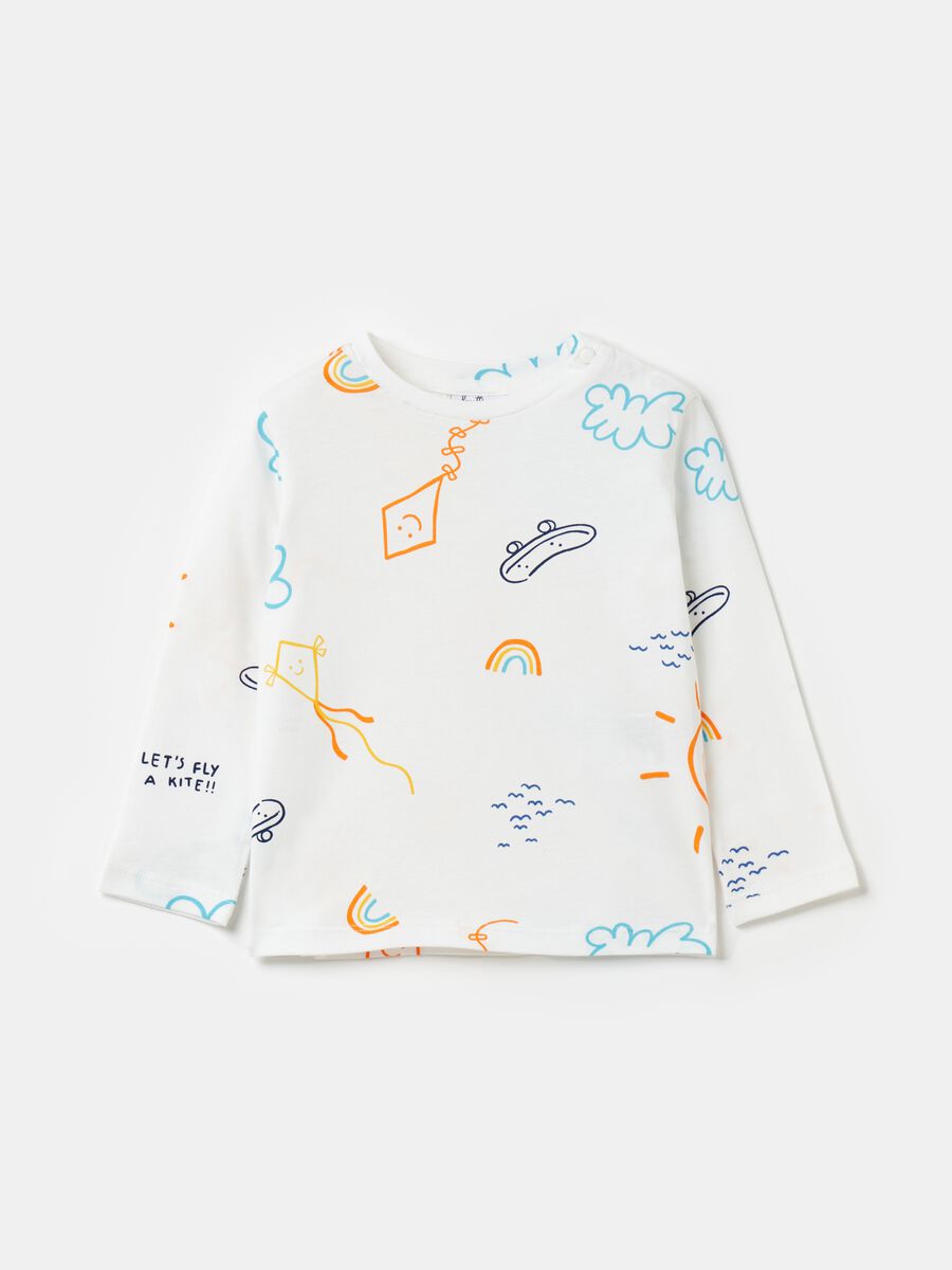 T-shirt with long sleeves and all-over print_0