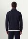 Sweatshirt azul em mistura de algod&atilde;o com gola redonda e fecho de correr, regular fit_2
