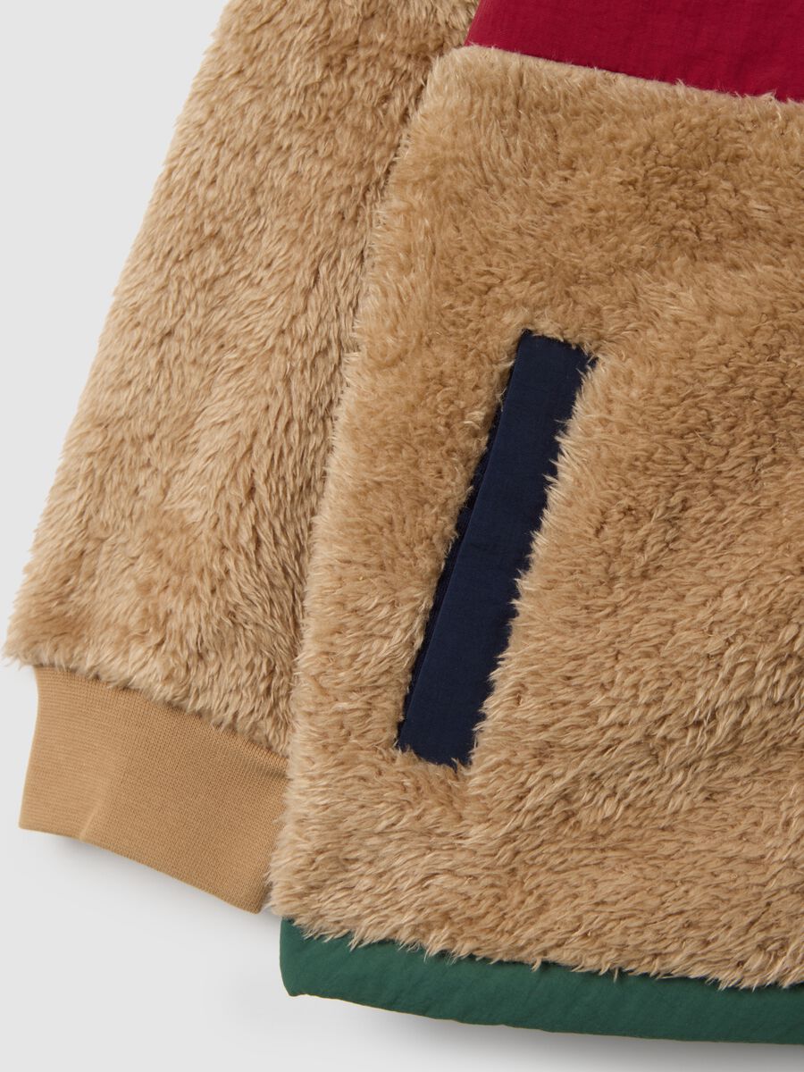 Multicolour children's sherpa sweatshirt full zip regular fit with prints_2