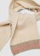 Beige stretch scarf with shimmering threads_1