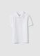 Boys&rsquo; white organic cotton polo shirt, regular fit_0