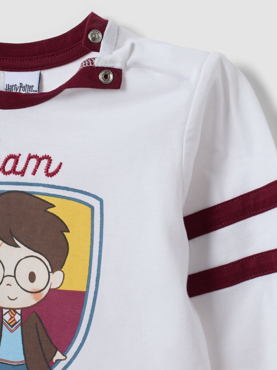 White pure cotton Harry Potter print T-shirt for boys_2