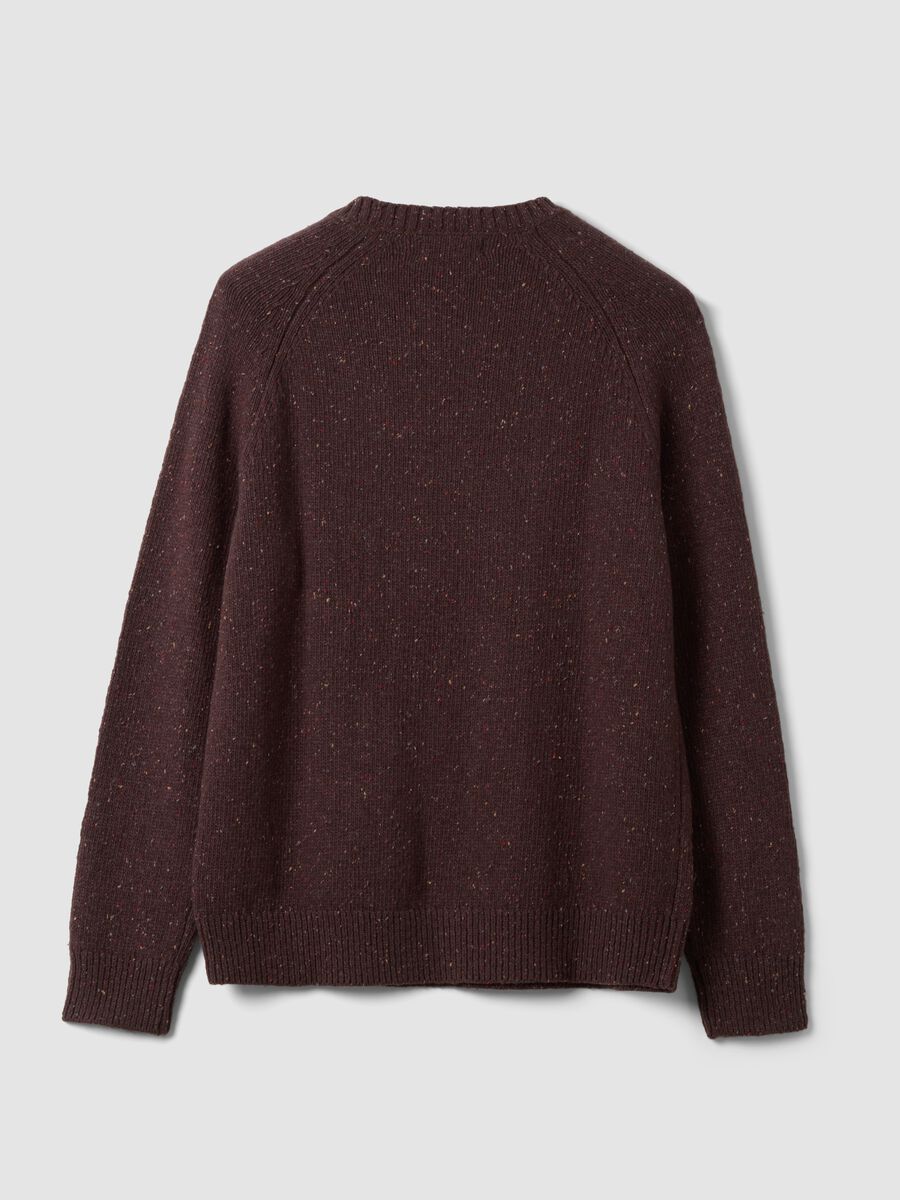 Brown cotton and wool-blend crew-neck jumper_2