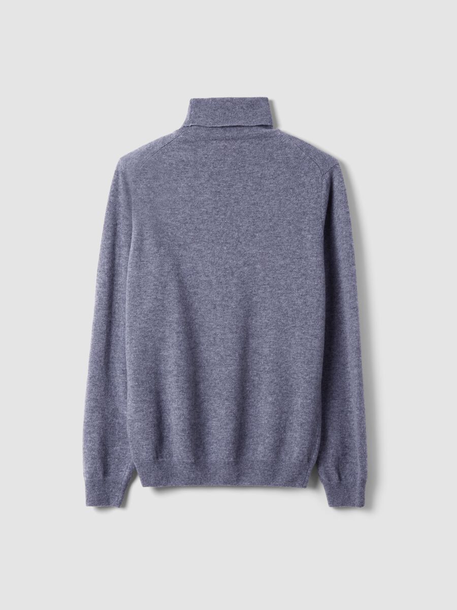Grey marl pure wool roll-neck jumper, regular fit_6
