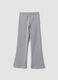 Graue Flared-Leggings aus Stretch-Baumwolle f&uuml;r M&auml;dchen_0