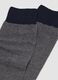 Navy blue long stretch cotton socks_1