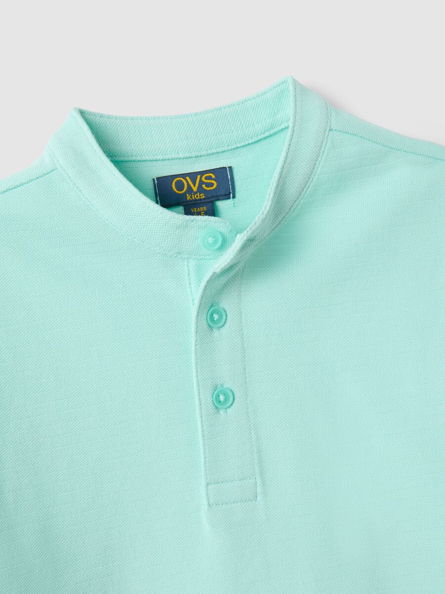 Children's regular fit green pure cotton polo_2