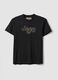 Black pure cotton regular fit t-shirt with print_4
