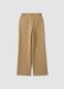 Beige straight-leg stretch viscose trousers_5