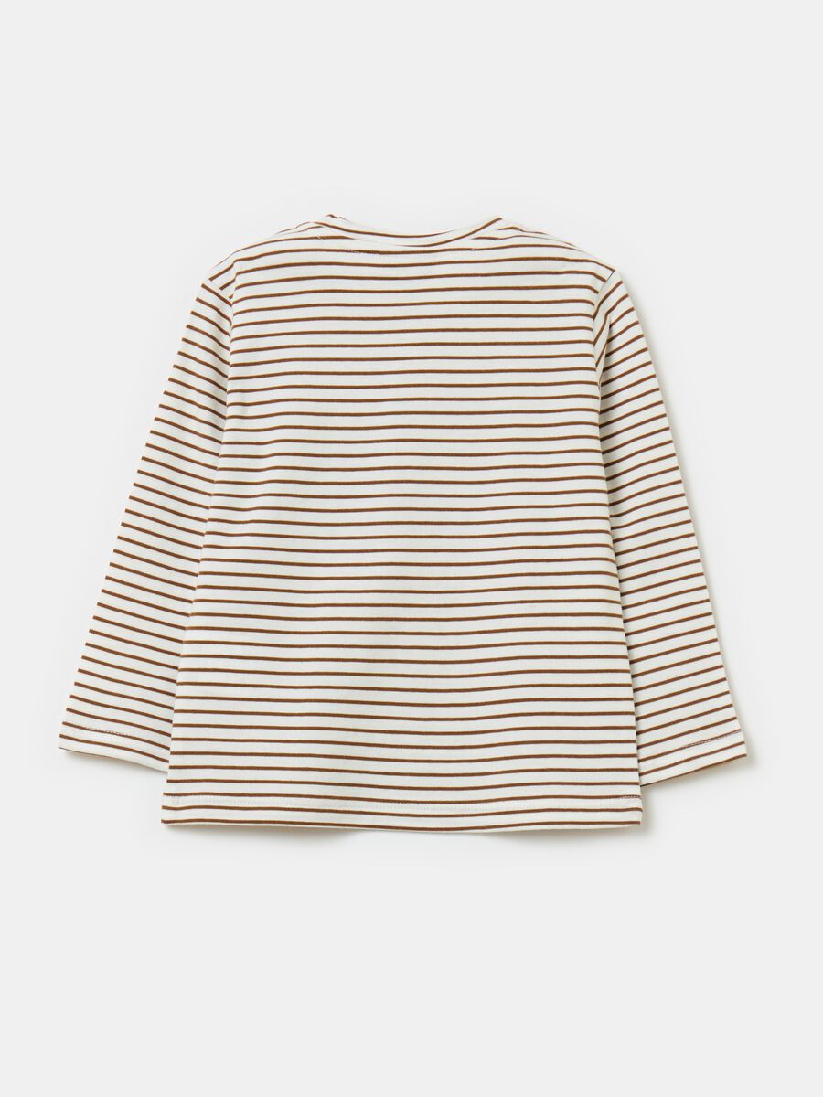 Long-sleeved T-shirt with striped pattern_1