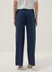 Blaue Palazzo-Hose aus Stretch-Baumwolle_2