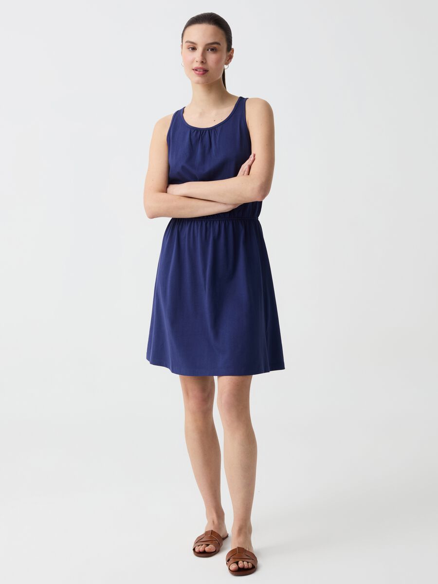 Essential sleeveless dress in cotton_0