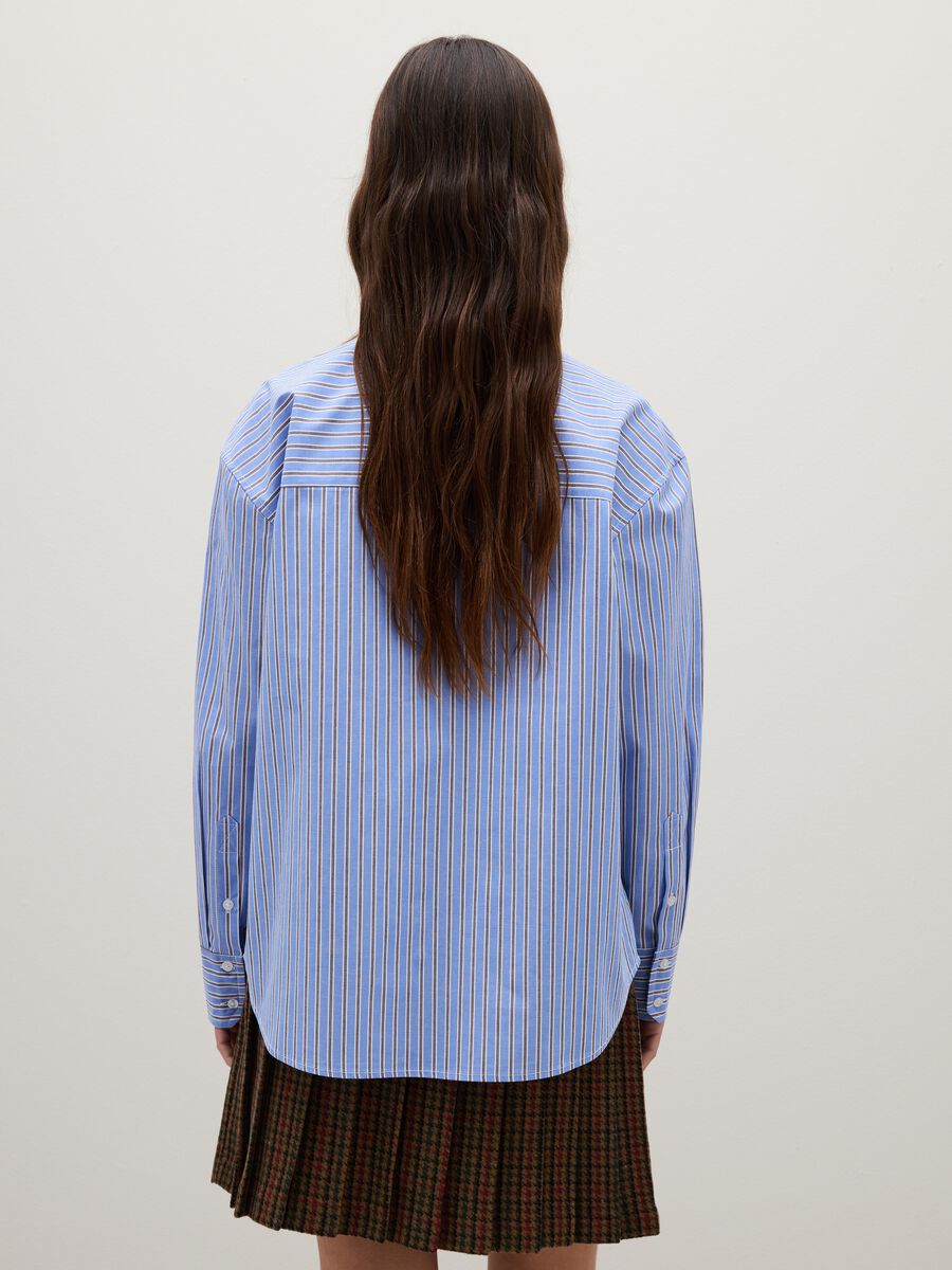 Multicolour striped pure cotton regular fit shirt_2