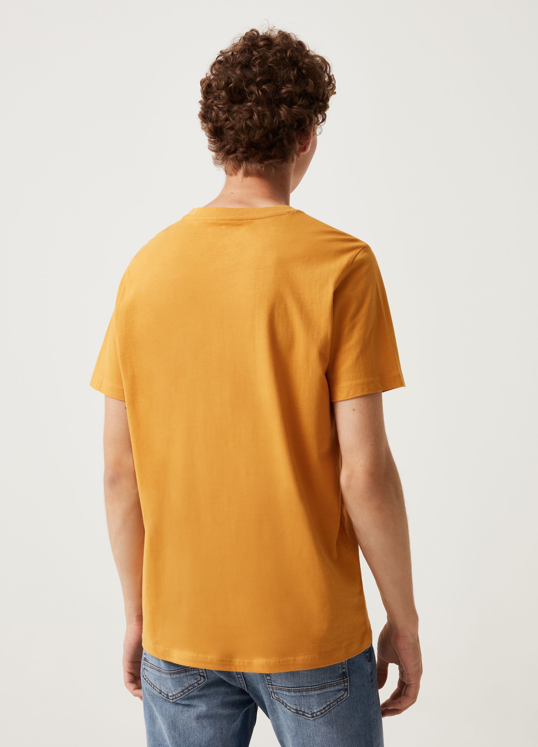 Two-pack cotton T-shirt with round neck