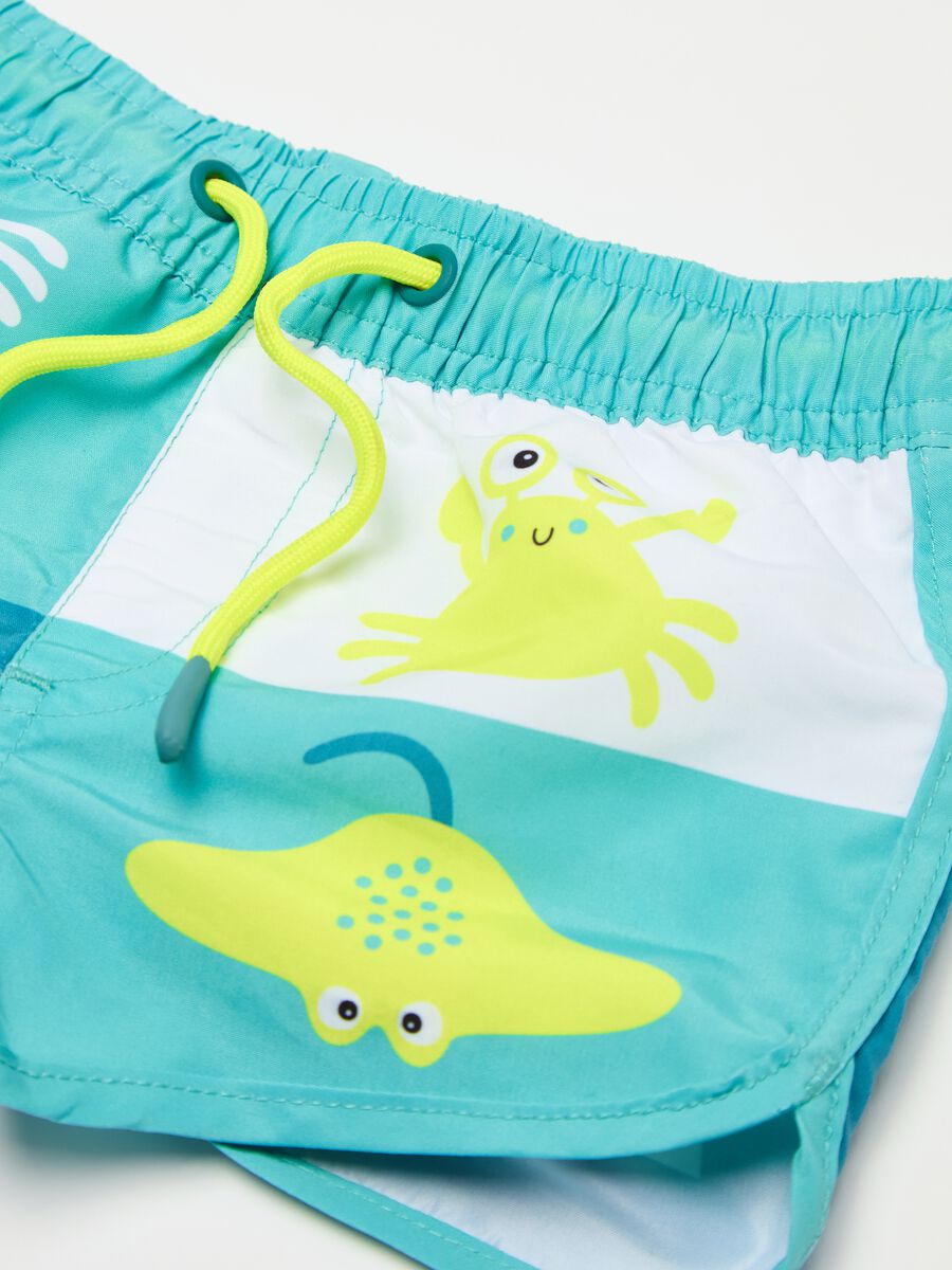 Swimming shorts with drawstring and print_2