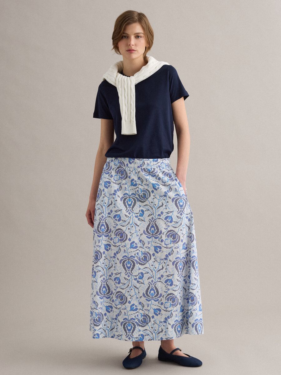 Blue Supima cotton short-sleeve regular-fit T-shirt_2