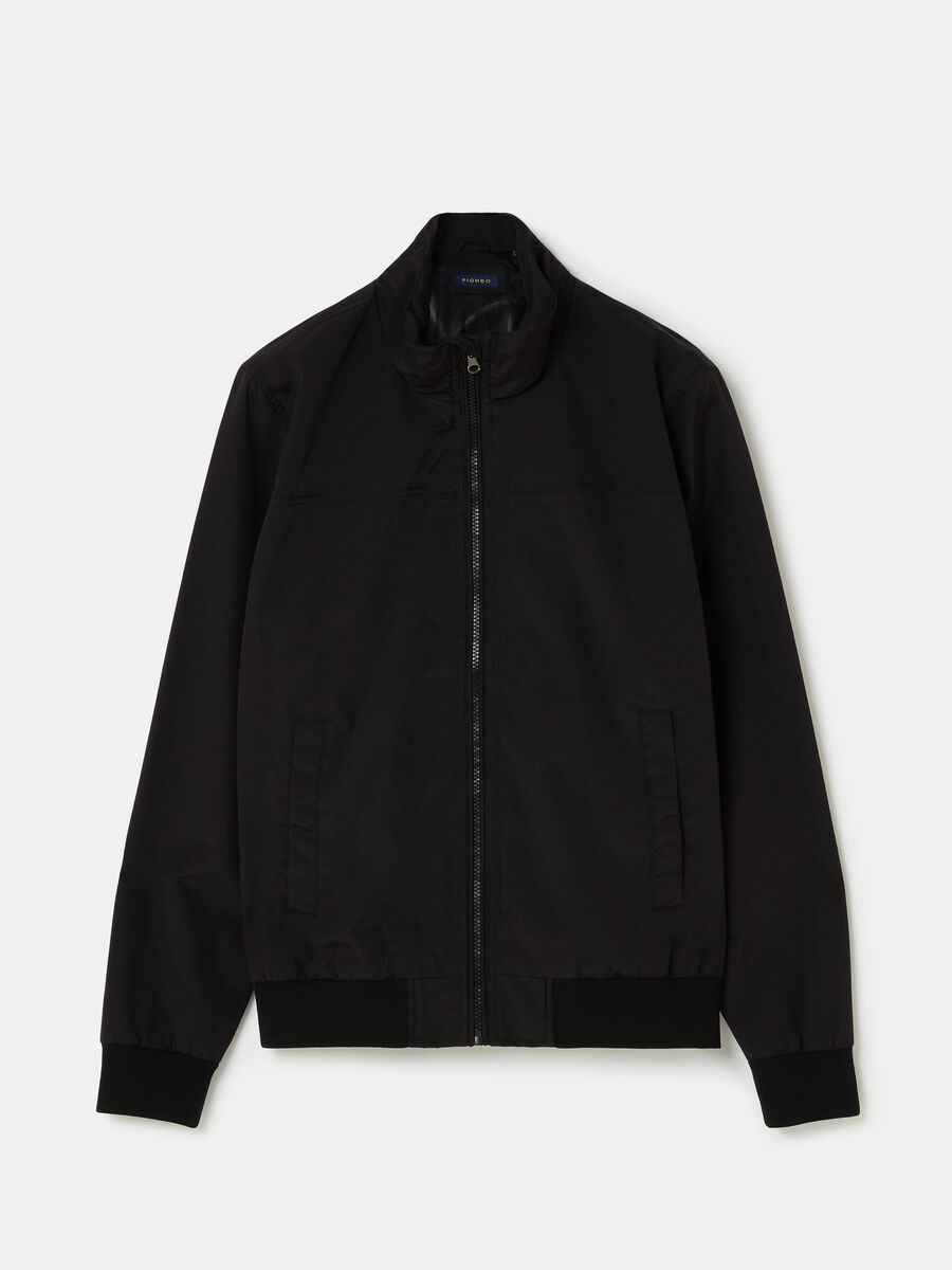 Full-zip bomber jacket with high neck_3