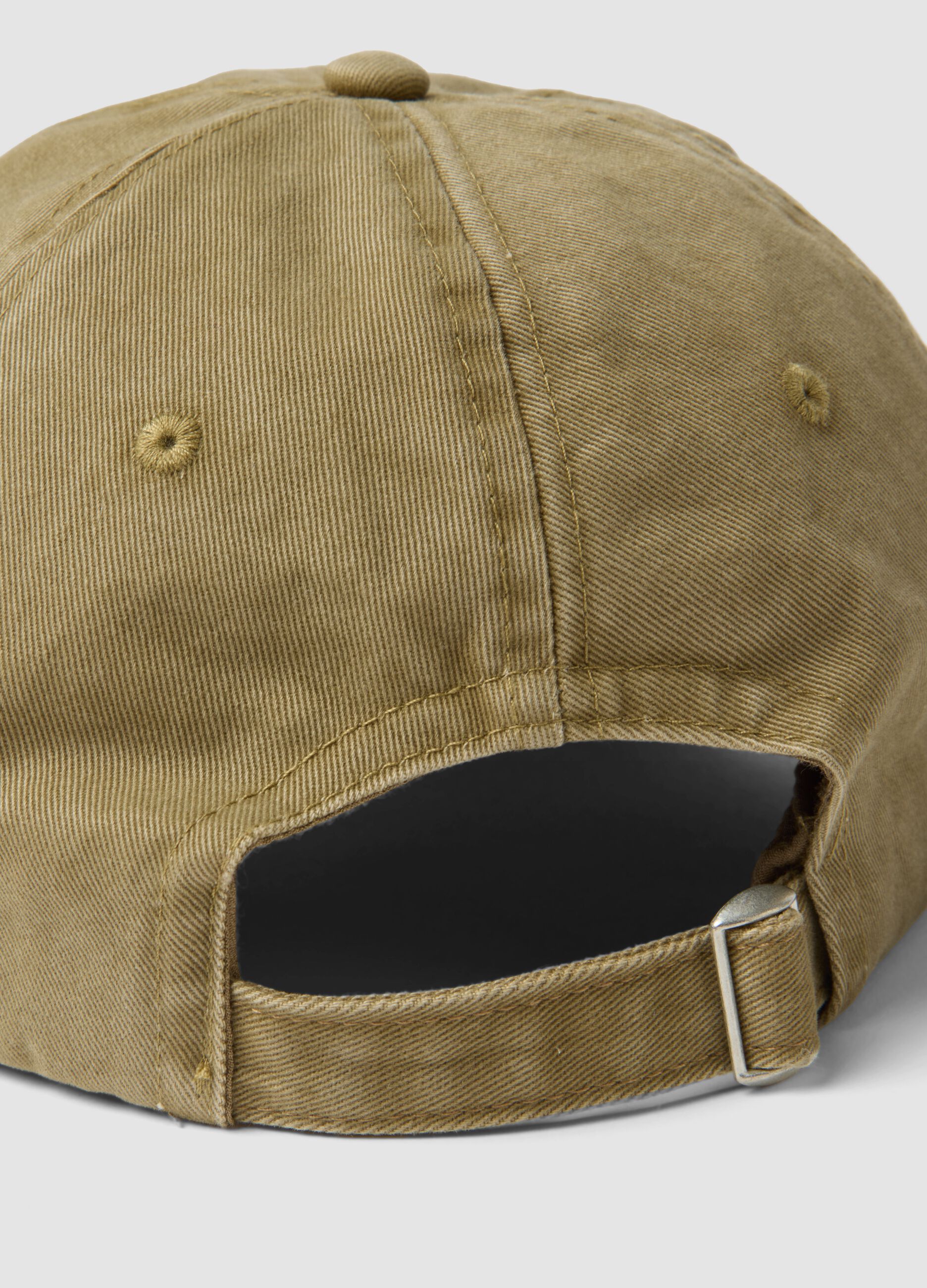 Beige pure cotton baseball cap