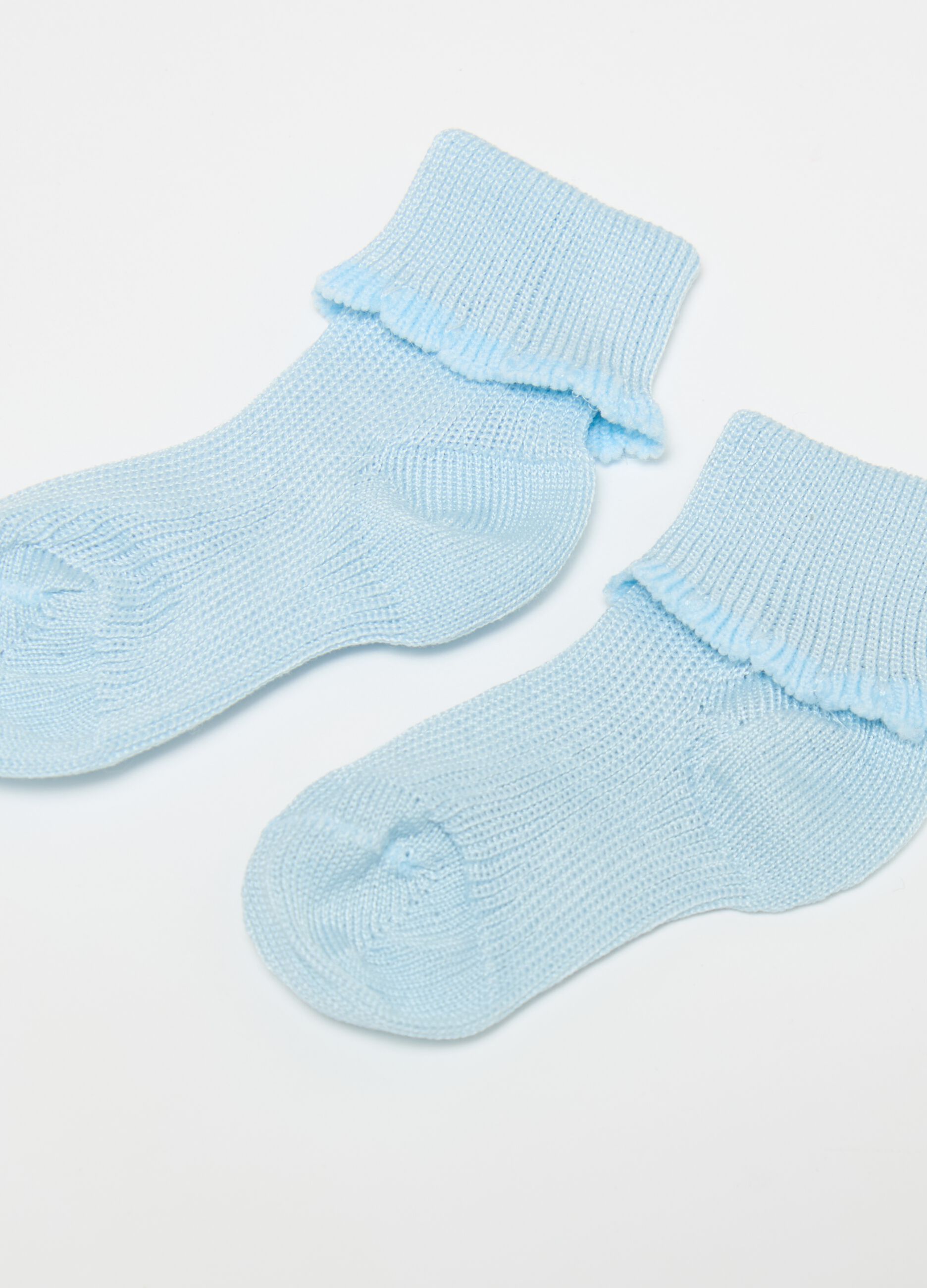 Two-pack socks with fold