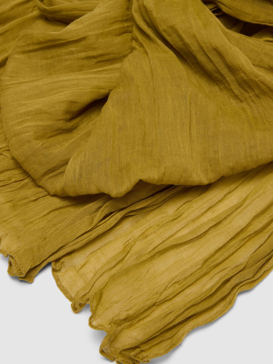 Yellow pure cotton scarf_2