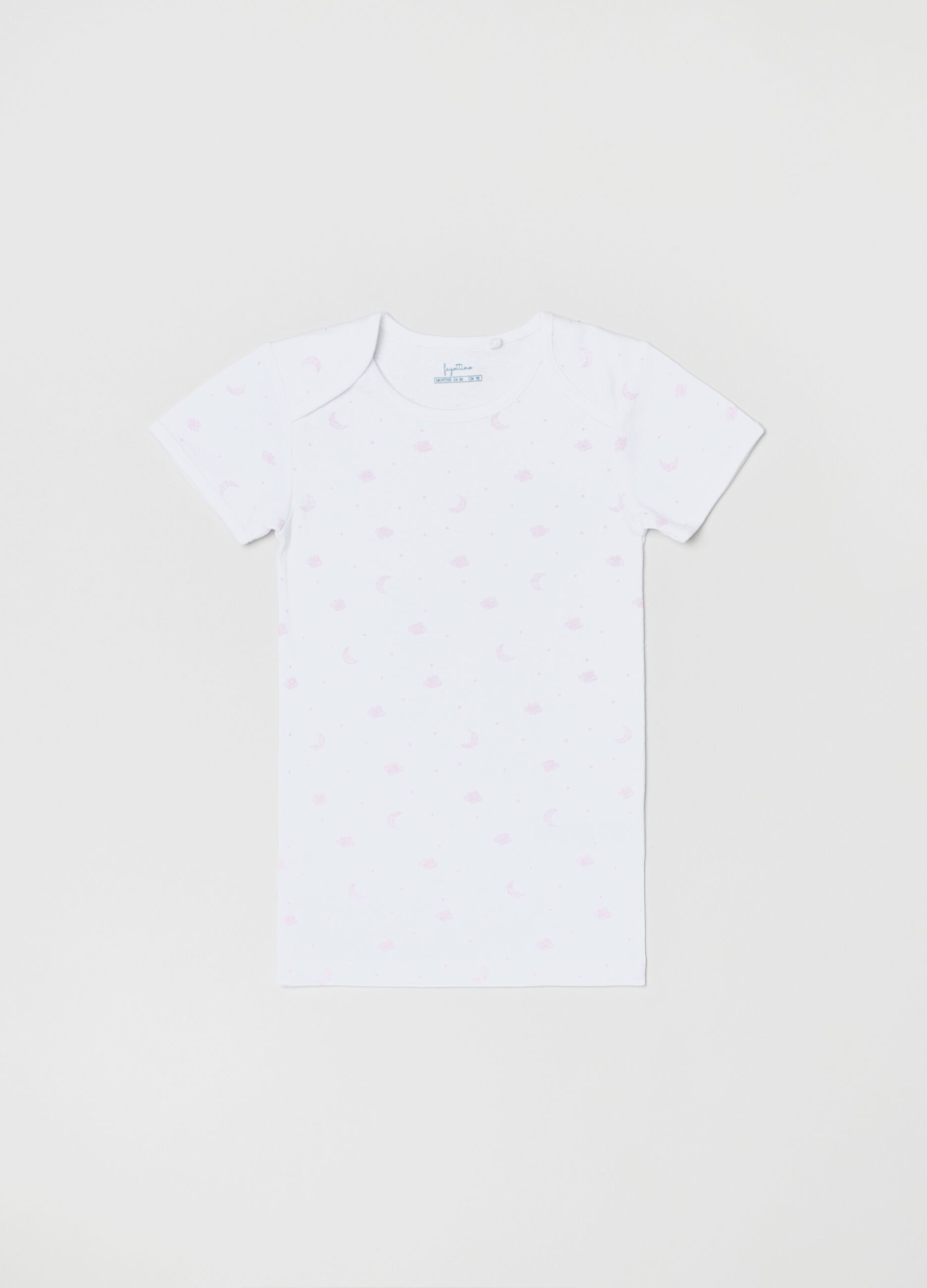 Bipack t-shirt intime stampa nuvole e luna