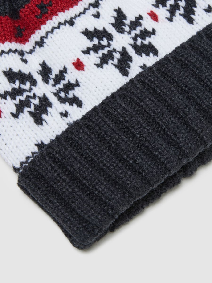 Multicolour Christmas Hat with Pom-pom_1