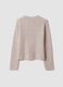 Maglia beige girocollo in lana e alpaca elasticizzato_6
